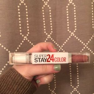 Maybelline super stay 24 color in frosted mauve.